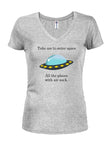 All the places with air suck Juniors V Neck T-Shirt