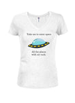 All the places with air suck Juniors V Neck T-Shirt