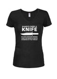 T-shirt Ayez toujours un couteau avec vous