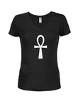 Ankh Symbol T-shirt col en V pour juniors