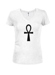 Ankh Symbol T-shirt col en V pour juniors