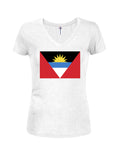 Antigua and Barbuda Flag Juniors V Neck T-Shirt