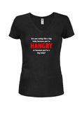 Are you acting like a big baby because you’re HANGRY Juniors V Neck T-Shirt