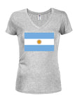 T-shirt col en V junior drapeau argentin