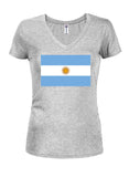 T-shirt col en V junior drapeau argentin