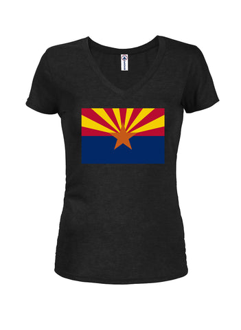 Arizona State Flag Juniors V Neck T-Shirt
