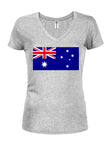 T-shirt à col en V pour juniors avec drapeau australien