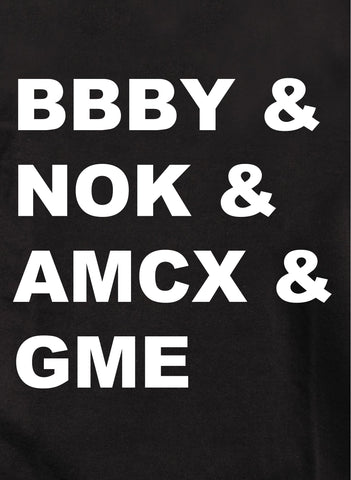 BBBY & NOK & AMCX & GME Kids T-Shirt