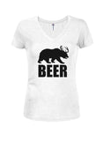 BEER Juniors V Neck T-Shirt