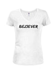 BELIEVER T-shirt à col en V pour juniors