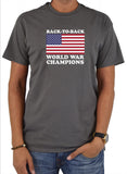 Camiseta espalda con espalda campeones de la guerra mundial