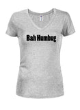 Bah Humbug Juniors V Neck T-Shirt