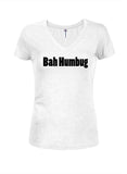 Bah Humbug Juniors V Neck T-Shirt