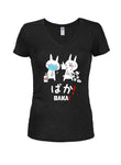 ¡BAKA! Camiseta con cuello en V para jóvenes