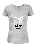 ¡BAKA! Camiseta con cuello en V para jóvenes