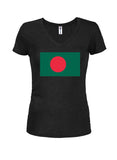 Bangladesh Flag Juniors V Neck T-Shirt
