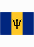 Camiseta de la bandera de Barbados