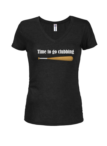 Time to Go Clubbing - Camiseta con cuello en V para jóvenes