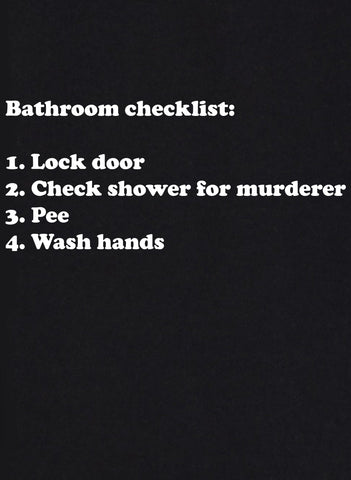 Liste de contrôle de la salle de bain T-shirt enfant