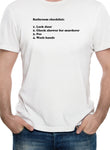Camiseta de lista de verificación de baño