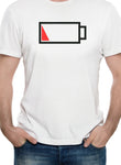 Camiseta con símbolo de duración de la batería