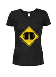 Beer Crossing Juniors V Neck T-Shirt