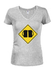 Beer Crossing Juniors V Neck T-Shirt