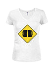 Beer Crossing Juniors V Neck T-Shirt