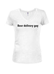 Beer Delivery Guy Juniors V Neck T-Shirt