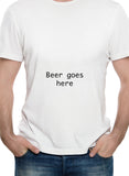 Camiseta La cerveza va aquí
