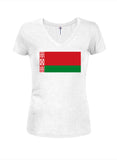 Belarusian Flag Juniors V Neck T-Shirt