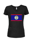 Belizean Flag Juniors V Neck T-Shirt