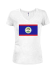 Belizean Flag Juniors V Neck T-Shirt