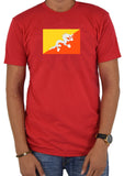 Camiseta de la bandera de Bután