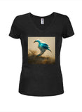Birds of Paradise Juniors V Neck T-Shirt