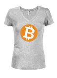 Bitcoin Juniors V Neck T-Shirt