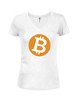 Bitcoin T-shirt à col en V pour juniors