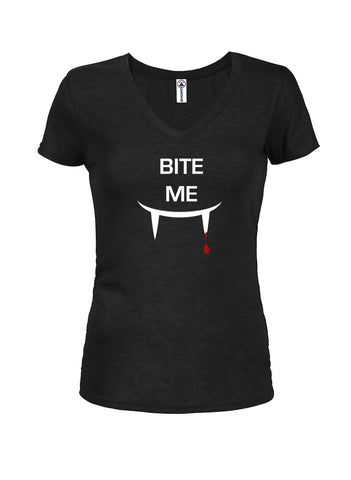 Bite Me Juniors T-shirt à col en V