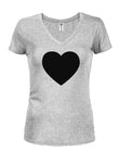 Black Heart Juniors V Neck T-Shirt