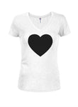 Black Heart Juniors V Neck T-Shirt