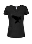 Camiseta negra con cuello en V para jóvenes Raven