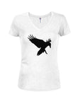 Black Raven Juniors V Neck T-Shirt