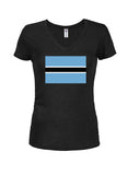 Botswana Flag Juniors V Neck T-Shirt