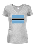 Botswana Flag Juniors V Neck T-Shirt