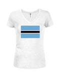 Botswana Flag Juniors V Neck T-Shirt