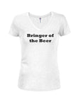 Bringer of the Beer Juniors V Neck T-Shirt