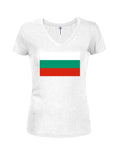 Bulgarian Flag Juniors V Neck T-Shirt