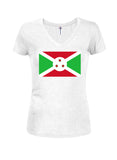 Burundian Flag Juniors V Neck T-Shirt