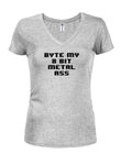 Byte my 8 bit metal ass T-shirt col en V pour juniors