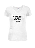 Byte my 8 bit metal ass T-shirt col en V pour juniors